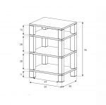 Стойка под AV-компоненты Sonorous RX-5040-VIC-HBLK_схема
