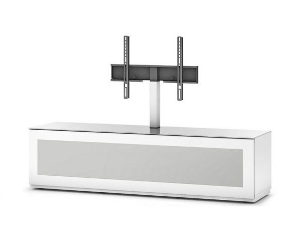 Тумба для ТВ с кронштейном Sonorous STA 161 белый корпус/фасад белое стекло