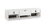 Тумба для ТВ Sonorous STA 160 белый корпус/фасад черное стекло