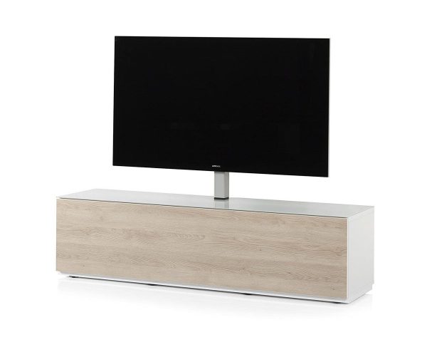 Тумба под телевизор Sonorous STA 161F-WHT-OAK-BS