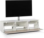 Тумба под телевизор Sonorous STA 161F-WHT-OAK-BS-open