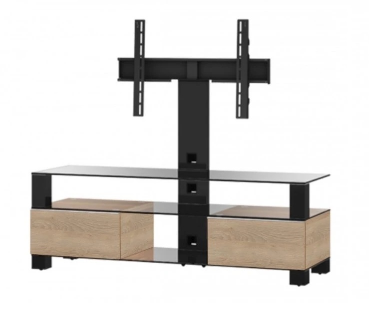 Тумба под телевизор с кронштейном Sonorous MD 8143 С-HBLK-OAK Тумба под телевизор с кронштейном Sonorous MD 8143 С-HBLK-OAK