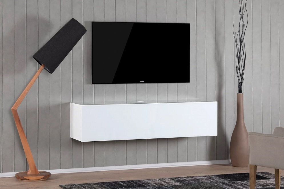 Навесная тумба под телевизор Sonorous STA 160F-WHT-WHT-WL Навесная тумба под телевизор Sonorous STA 160F-WHT-WHT-WL