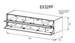 Тумба под телевизор Sonorous EX32PF шириной 160 см Схема