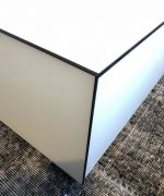Стеклянный журнальный столик Sonorous ES 90 WHT WHT
