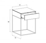 Прикроватный столик Sonorous KLBS 42 BRD-GRP