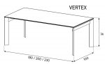 Обеденный стол Sonorous TBL-FR20PPTF-VT-CON Схема